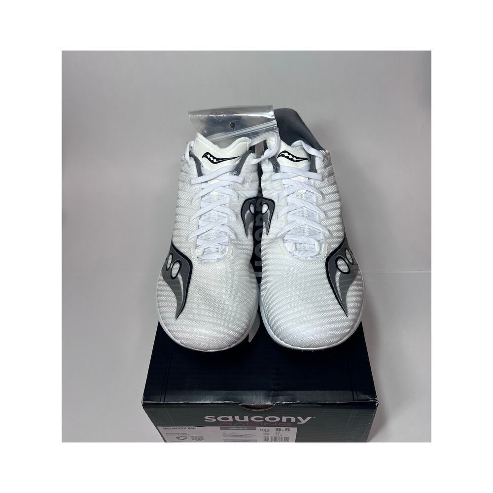 Saucony Racing Velocity MP Men's Racing Shoes White Silver Men's Size 9.5